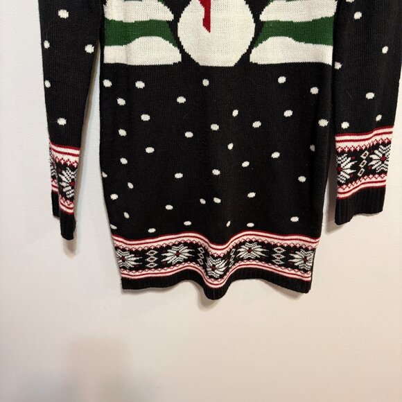 Xhilaration Womens Snowman & Tree Knit Sweater M/M Long Sleeve Christmas - Picture 3 of 7